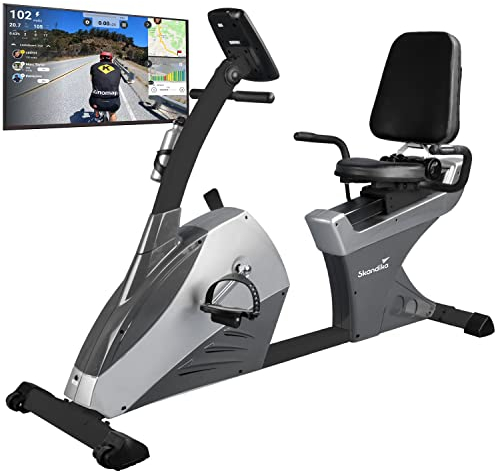 Skandika Liegeergometer Centaurus | Liege-Ergometer mit Trainingscomputer, 13kg Schwungmasse, 12 Trainingsprogramme, Bluetooth, 150 kg belastbar | Heimtrainer, Liegeheimtrainer, Fahrrad, Fitnessbike