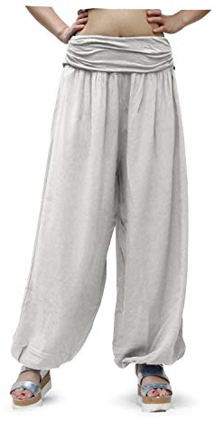 GLOMY Pantalones Anchos de Mujer de Estilo harén para Deportes de Estilo Yoga