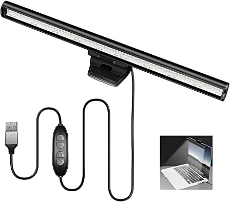 Barra de lámpara de monitor para ordenador portátil, lámpara de pantalla LED, sin deslumbramiento o parpadeo, luz alimentada por USB, ahorro de espacio, uso en el hogar, oficina, café