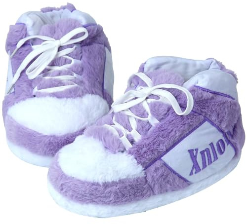 Xnlonby Slippers for Women and Men Fuzzy Fluffy Sneaker Slippers Comfy Warm Cozy House Plush Lounging Slippers Slip-on Indoor Outdoor