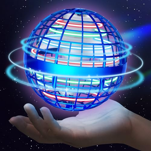 Sosuy 2026 Bola Voladora Juguetes para NiñOs, Boomerang Magica Volador Pelota Flying Orb Ball Mini Dron Navidad Exteriores Regalos para NiñO NiñA Chicos De 6 7 8 9 10 11 12+ AñOs Azul
