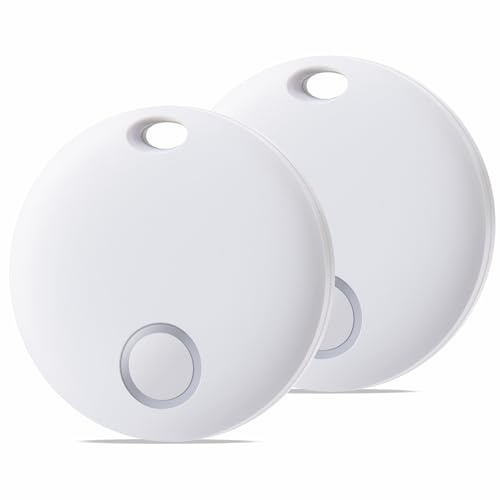 Reyke Smart Tag, Tracker compatibile con Apple Find My (solo iOS), trova oggetti per gatti, chiavi, bagagli, valigie, portafogli, impermeabile IP67, 2 pezzo