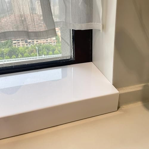 Revêtement de Rebord de fenêtre avec Finition en carrelage Blanc, Panneau de recouvrement de Rebord de fenêtre de Baie de Cuisine étanche, Plaque de Protection de Bord de fenêtre/Porte/escal