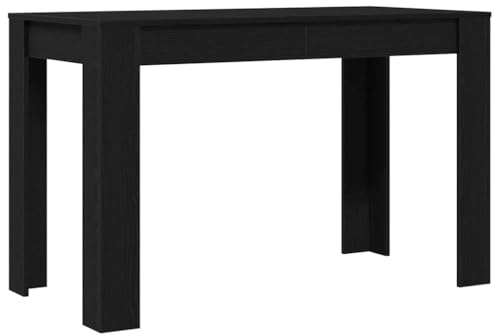 vidaXL Tavolo da Pranzo Rovere Nero 120x60x76 cm Legno Multistrato, Tavolo per Sala da Pranzo, Tavolo da Ristorante, Mobile per Sala da Pranzo