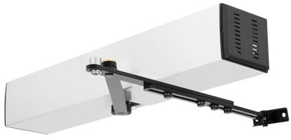 LKHDONG Ferme-porte automatique/manuel - Ouvre-porte électrique avec 2 télécommandes - Ferme-porte pour professionnels et privés - Charge maximale : 100 kg - Faible bruit - 55 dB - Argenté