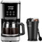 Aigostar Kaffeemaschine mit Mahlwerk, Filterkaffeemaschine+ Elektrische Kaffeemühle (14 Tassen, 1000W, 24h Programmierbar, 2 Stärkeebenen, Warmhaltefunktion)& (60g, 200W, Elektrische Propellermühlen)