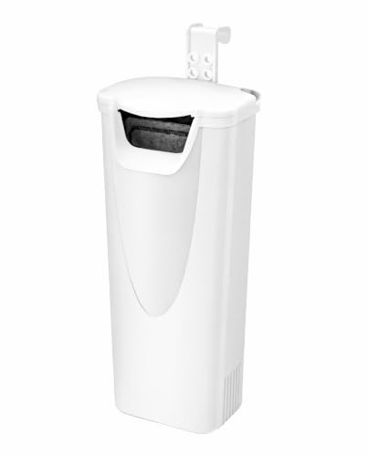 TIKATARER Internt Akvariefilter, Tyst Kraftfullt Vattenfallsköldpaddsfilter 3w Lågnivåvattenrengöringspump med Dubbelskiktssvamp för Liten Akvarium Kraftfull Pump Nedsänkbar