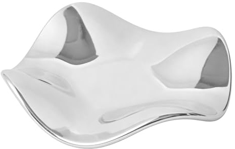 Topiky Keramisk Smyckebricka, Dekorativ Prydnadsfat för Armband Örhänge Nyckelring Halsband, Smyckebricka för Nattduksbord Entré Inredning i Rummet (Bright Silver)