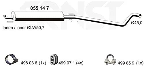 ERNST Mittelschalldämpfer 055147