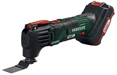 Parkside 20-Li A1 Akku-Multifunktionswerkzeug mit integriertem LED-Arbeitslicht - Universalhalter - Kompatibel mit Parkside X 20 V Team - Grün