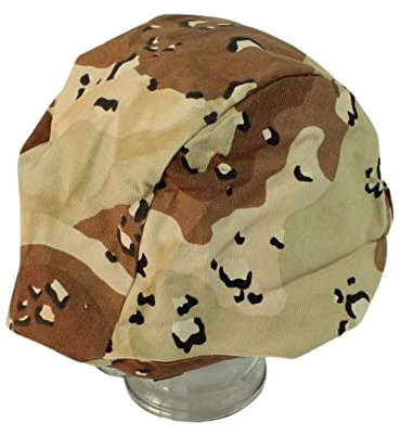Genuine Military Issue Helmet Cover for PASGT, MICH, & Fritz Combat Helmets (6-Color Desert Camo, Medium/Large)