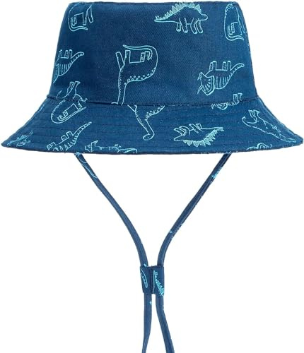 DRESHOW Unisex Bambino Secchio Regolabile Protezione del Sole Cappello per Neonata Ragazza Ragazzo Neonato Bambini Bambino Pieghevole Cappelli da Sole da Spiaggia UPF 50+