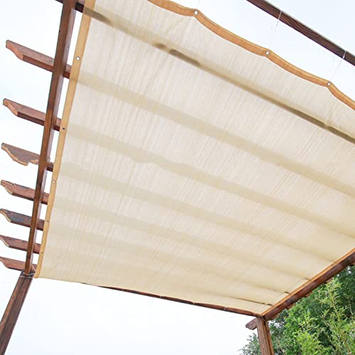 DSWZLQDXB Gartensichtschutz Sonnenschutzgewebe Schattiernetz Schattentuch HDPE Schattierungsrate 90% Sonnensegel Creme Farben,Markisenschutzhüllen für Gewächshaus Gemüsegarten Blumen Pflanzen (1×2m)