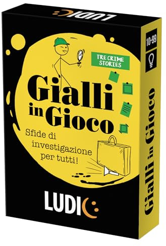 Ludic - Gialli In Gioco Tre Crime Stories - Sfide di Investigazione per Tutti! | Gioco Di Società 10-99 Anni, Gioco di Carte Investigativo, Gioco Crime con 3 Casi da Risolvere, Idea Regalo Divertente