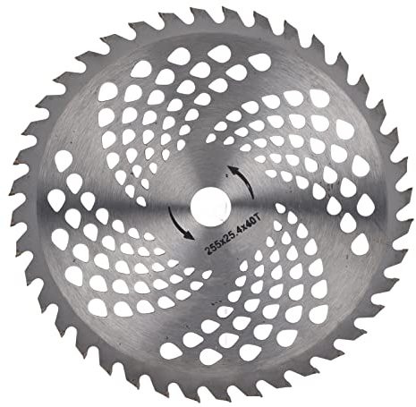 Hoja Sierra Para Desbrozadora De 40T, 255x25mm Disco De Corte, Espesor 0.06in Hoja Sierra De Cortadora Césped, Cortar Hierba Hoja Sierra De Corte Herramienta Jardín Para Cortadora, Recortadora