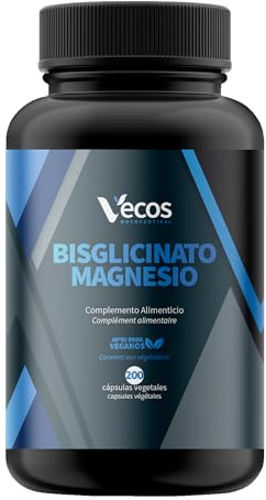 Bisglicinato de Magnesio 360 mg de Magnesio Elemental en Cápsulas - Complemento Alimenticio Vegano y Sin Aditivos de Alta Biodisponibilidad y Absorción