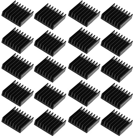 20st Aluminium Kylfläns Aluminium Kylfläns Kylfläns 20 Mm Kylfläns Modul Kylare Kylfläns Set för PC-chips Elektrisk Utrustning (Utan lim)