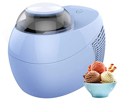 SenhE Macchina per Gelato e Gelatiera Elettrico con Ricetta, Gelateria Professionale 500ml, Preparazione Rapida, Facile da Pulire Refrigerante & Tenere Freddo