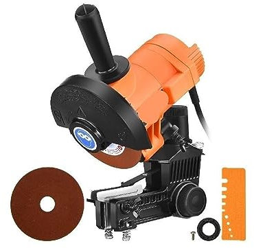 Lijadora Amoladora de motosierra eléctrica de 85W, afilador de cadena ajustable de 5000RPM, banco de herramientas/máquina de pulir montada en la pared, lijadora de ruedas Motor potente