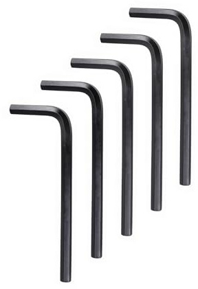 Kesiku 5PC Metric Allen Key Set, 1.5mm Small Alan Hex Key L-Shape Hexagon Wrenches Chrome Vanadium Steel Repairing Tool for Home Maintenance DIY
