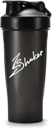 ZShaker Protein Shaker Bottle With Mixer Ball, 600ml Capacity, BPA Free, Dishwasher Safe, Midnight Black