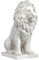 Design Toscano Der Wachlöwe von Firenze Tierstatue, Polyresin, Antikes Steingrau, 71 cm