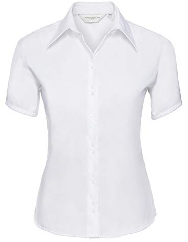 Russell Collection Blus, kort arm, strykfri