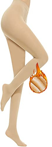 TTPSRY Collant Termici Donna Collant Foderati in Pile Caldo Collant Addensati Leggings Invernali Spessi Caldi Stretti Calze Pantaloni Leggings a Vita Alta Lunghi Spesse Calze - Carnagione, 200g