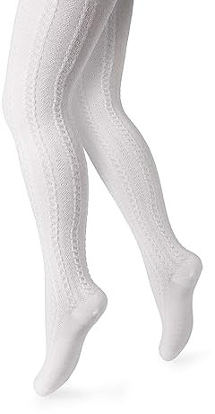 STEVEN Strumpfhose Mädchen Baumwolle Baby Strumpfhose mit Zopfmuster 120 DEN Ballett Strumpfhose Mädchen Weich und Langlebig Strumpfhsoe für Kinder