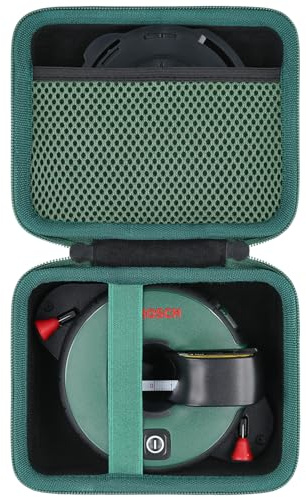 co2CREA Harte Tragetasche Etui Tasche für Bosch 2-in-1 Linienlaser Atino mit integriertem Maßband,Nur Tasche