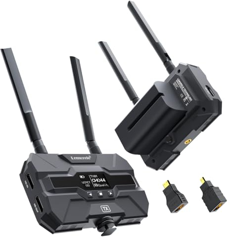 Lemorele Émetteur et Récepteur HDMI sans Fil avec 2 * 4400 mAh HDMI sans Fil FHD 200M avec Prise en Charge de Boucle HDMI 1TX à 4RX pour Le Streaming en Direct/la Product