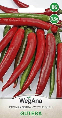 WegAna Paprika Gutera Semi di Peperoncino 0,5g Semi di Ortaggi Robusti Semi di Ortaggi Semi di Coltivazione per Serra Balcone Terrazza Semi di Peperoni Semi di Peperoni Piccanti