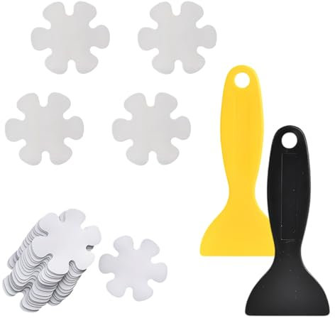 LFCFBH 36PCS Flower Shape Anti Slip Bath Stickers, Non Slip Shower Stickers for Bathroom Shower Floor Stairs, with Scraper
