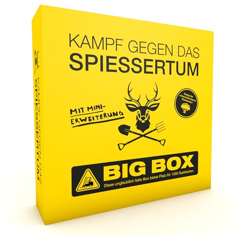 Kampf gegen das Spiessertum - Big Box - (Fast) Leere Box mit Platz für über 1500 Karten des fiesen Deutschen Kartenspiels für Leute mit schwarzem Humor