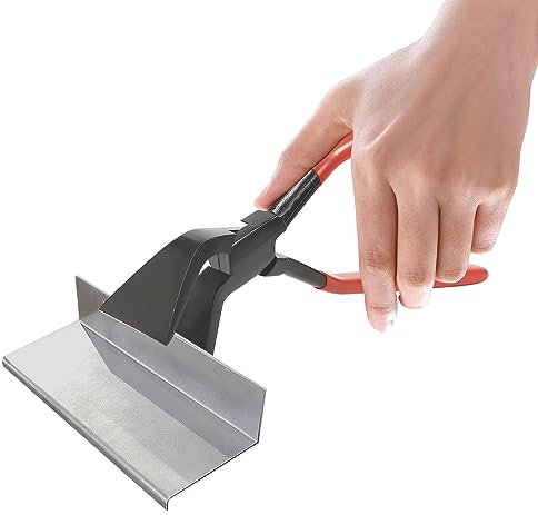 Juego de 3 alicates plegables, alicates para chapa, ángulo recto para carrocería, herramientas de plegado, rectas 0°, 45° y 90°, para doblar chapas (rojo)