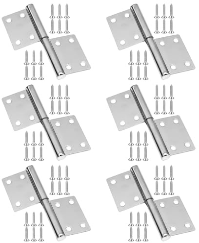 6 Cerniere In Acciaio Inossidabile, Cerniere Per Porte Piegate Saldamente, Non Facili Da Arrugginire, Accessori Per Mobili, Adatti A Porte Interne, Finestre E Bagni.