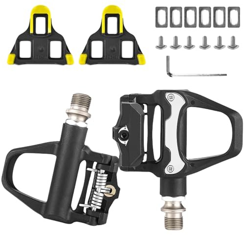 Pédales de vélo antidérapants Compatibles avec Shimano SPD SL pour vélo de route, pédales SDP sans système de clic avec roulements à billes de 9/16'', pour VTT, Gravel, pédales à clip SDS, pédales de