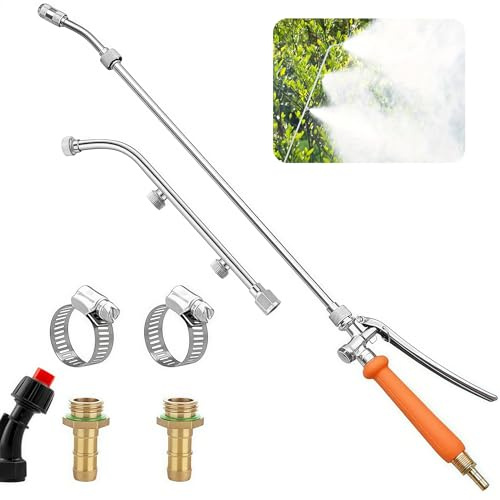1 Stück Gießstab Lang, Teleskop Sprühlanze mit Verstellbarer Düse, Hochwertige Metall-Sprühstange für Garten, Drucksprüher Ersatzteile für Gartenbewässerung