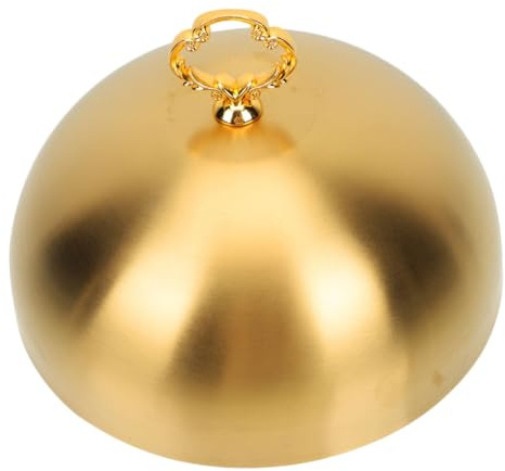 Hohopeti Acero Inoxidable Cubierta Dorado de Cúpula para 20cm Bistec