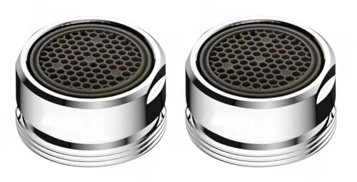 Voyoo 2 Pack M24 Aeratori Rubinetto, Ugello Filtro Quick Fit con Guarnizione, Inserto Filtro Rubinetto di Ricambio per Rubinetto Miscelatore Cucina e Bagno (24mm)