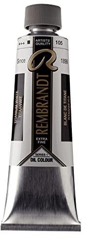Rembrandt Tubo de colores al óleo 150 ml Blanco de titanio (aceite de alazor) 105 (01071052)
