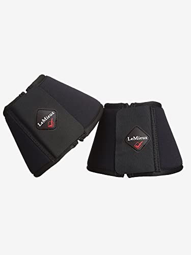 LeMieux Soft Shell Overreach Horse Boots - Over Reach or Bell Boots for Horses - Protective Gear and Training Equipment - Equine Boots, Wraps & Accessories (Black/XLarge)