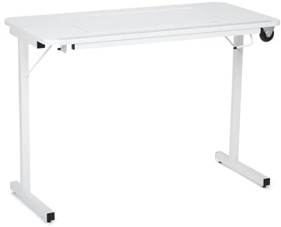 Craft and Hobby Table Fully Assembled White 101.5 x 50 x 71.5cm | Arrow GIDGET2