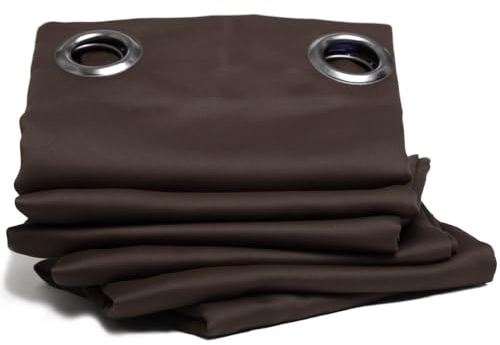 Moondream LumenControl™ Verdunkelungsvorhang | Licht+Sonnenschutz | EU Herstellung | Ösen | Braun MC610 | 140B x 260H cm