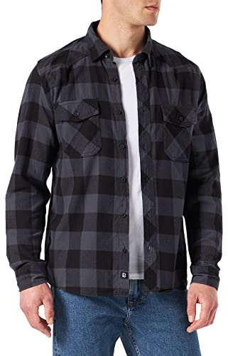 Brandit Check Shirt Herren Baumwoll Hemd 3XL Black-grey