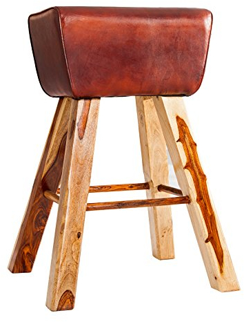 invicta INTERIOR Design Barstuhl TURNBOCK mit Echtleder Bezug Kult Hocker Tresenhocker