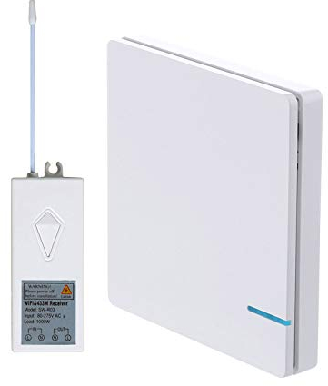 Nineleaf Lichtschalter, Drahtlose Wi-Fi Funkschalter Wasserdicht Funk Wandschalter Keine Leitungsverlegung, Arbeiten mit Empf?ngers/Amazon Alexa/Phone APP Fernbedienung Haus Beleuchtung