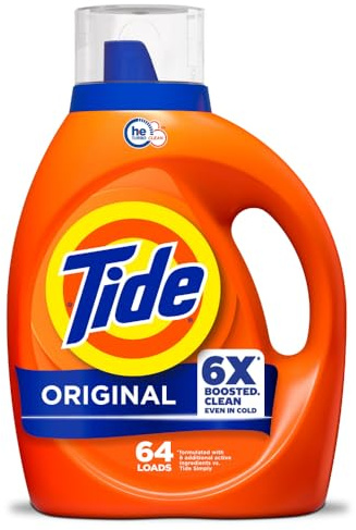 Tide Laundry Detergent Liquid, Original Scent, HE Turbo Clean, 64 Loads