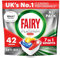 Fairy Platinum Plus Dishwasher Tablets – 42 Pack, Lemon, Anti-Dull Technology