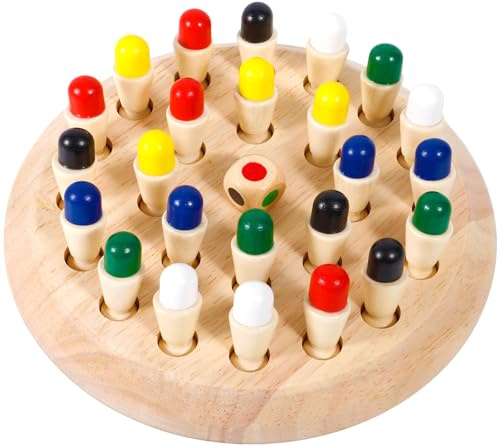 ZLPBAO Giochi Montessori 4 anni, Scacchi Di Memoria, Scacchi Della Memoria Gioco, Giochi Da Tavolo Bambini 4 5 6 Anni, Giocattolo per Bambini da Allenamento di Memoria, Regalo Adatto per Bambini